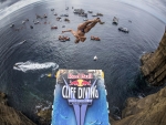 Cliff Diving Fish Eye View