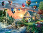 Balloons over Sunset Cove