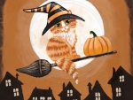 cute cat witch