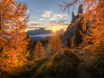 Autumn in the Dolomites in Italy