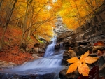 Autumn waterfall