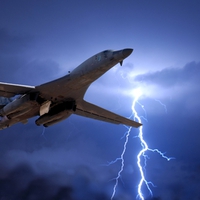 lightning strikes behind b1