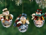 Snow Men Baubles