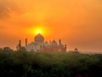 Taj Mahal at the sunset
