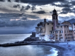Camogli beach liguria italy