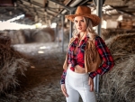 Cowgirl In A Hay Loft