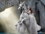 Ethereal Lady on a Horse