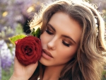 beauty with rose