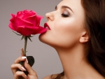 beauty with rose