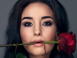 beauty with rose
