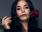 beauty with rose