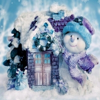 Purple Snow man