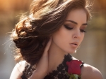 beauty with rose