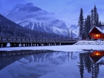 Winter Emerald lake
