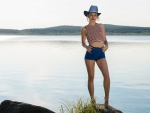 Cowgirl At A Lake