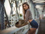 Cowgirl On A Bridge