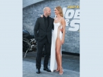 Rosie Huntington-Whiteley with Fiance' Jason Statham Fast & Furious LA Premiere