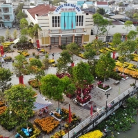 Flower Market Traditional in Vietnam