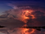 Thunderstorm on ocean