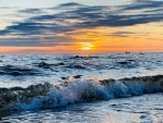 Sea Wave at Sunset
