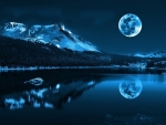 Moon at night in the Water
