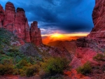 Sunset At Cathedral Rock, Sedona, Arizona