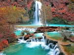 colourful falls