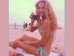 Ellen Hollman relaxing on the beach