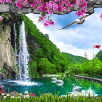 Waterfall in paradise