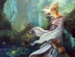 fantasy girl in woods