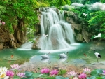 Waterfall in paradise