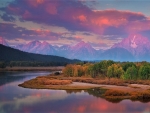 sunrise over Oxbow Bend