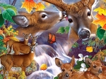 Deer Collage