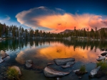 Cloverleaf Lake Sunset, Sierra Nevada, California