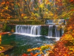 Autumn waterfall