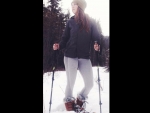 Andrea on snowshoes
