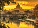 Golden light over Rome