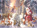 Santa In the Woods