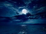 Blue Moon Over Water