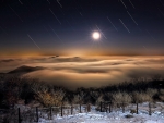 full moon above the clouds