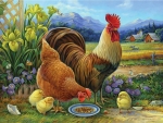 Amber Rooster And Family