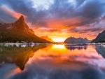 Midnight Sun, Lofoten, Norway