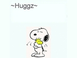 snoopy woodstock hug peanuts