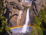 Lower Yosemite Waterfall with a Moonbow