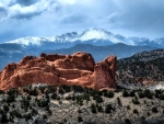 Moody day at Garden of the Gods in Colorado