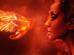 Girl and Phoenix