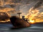 Abandoned Ship Sunset