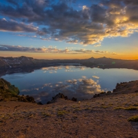 Crater Lake Sunset