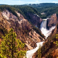 Lower Yellowstone Canyon Falls - Yellowstone National Park, Wyoming