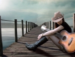 Cowgirl on the Pier